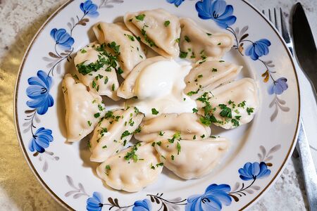 Вареники с грибами и картофелем