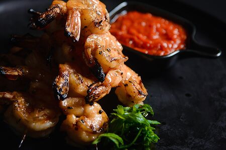 Креветки на гриле