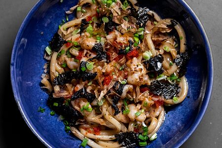 Лапша удон с креветками