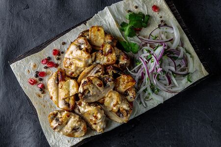 Шампиньоны на мангале