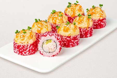 Шеф ролл с креветкой запеченный ролл