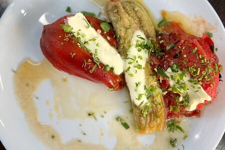 Шашлык овощной на углях