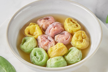 Пельмени куриные цветные