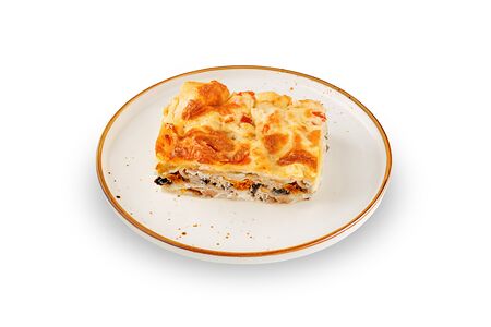 Лазанья с курицей и грибами