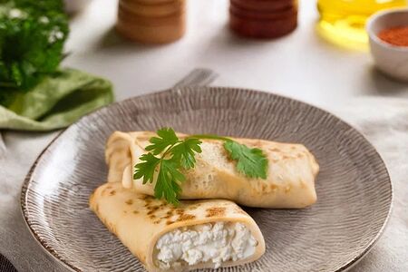 Блины с творогом