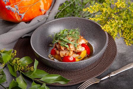 Индейка с тыквенным пюре