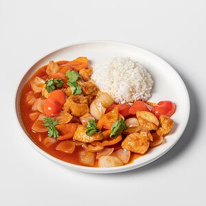 Курица жареная в кисло-сладком соусе