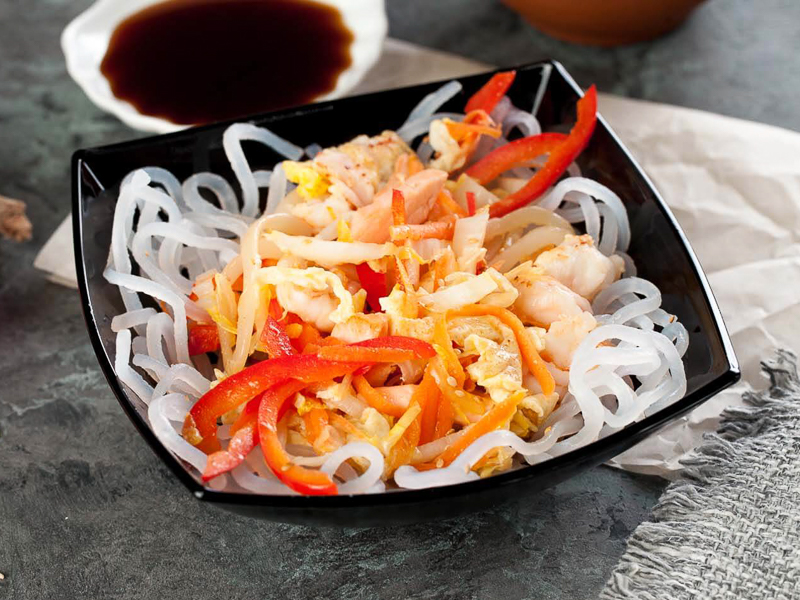 Лапша с морепродуктами